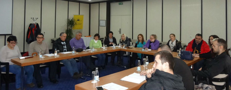 Slika 2. Održan trening javnog zagovaranja za članove Udruženja slijepih KS, 27. i 28.11.2017.