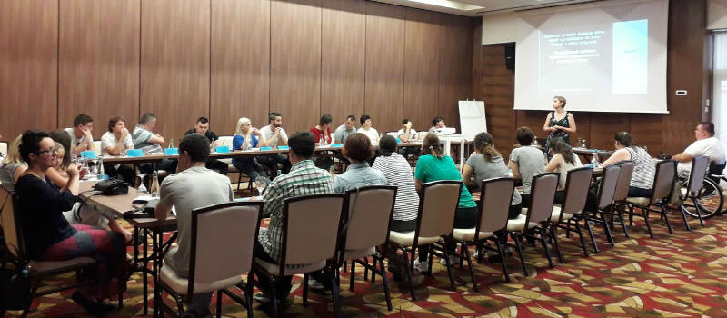 Slika 1. U periodu od 28. do 30. juna 2019. godine u Sarajevu je realizovana radionica za izradu strategije aktivea mladih s invaliditetom koalicija u sklopu MyRight programa zajedničkih aktivnosti