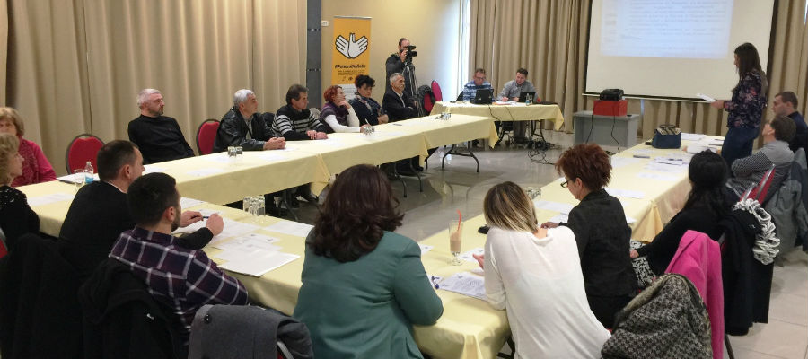 Slika. Okrugli sto u organizaciji koalicije KOLOSI Bijeljina, održan 14. decembra 2017.