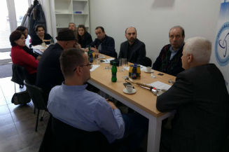Slika. Koordinacioni odbor udruženja osoba sa invaliditetom Kantona Sarajevo 25. januara 2018. godine održao je sastanak u Udruženju distrofičara Kantona Sarajevo.