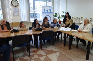 Slika sa sastanka Foruma ŽSI održanog u Udruženju slijepih KS 8. marta 2023.