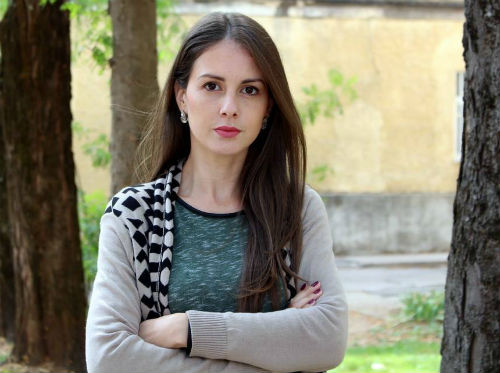 Slika novinarke Jelene Dende povodom intrvjua u okviru kampanje PonosniNaSebe, 12. juni 2016.