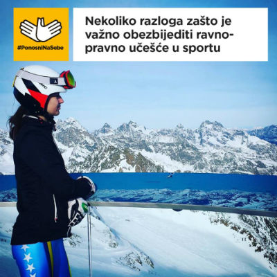 Slika Ilme Kazazić povodom priče o razlozima zbog kojih je važno da se OSI bave sportom, kampanja PonosniNaSebe 30. januar 2017.