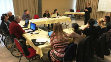 Slika 2. Učesnici MyRight treninga iz oblasti administracije i finansija, drugi dio, za predstavnike koalicija regije Doboj i Bijeljina, 13. i 14. novembar 2017. Bijeljina