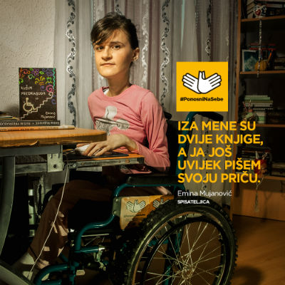 Slika Emini Mujanović povodom priče u okviru kampanje PonosniNaSebe, 12. decembar 2016. godine