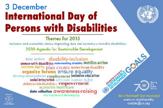 Image of poster for International Day of Persons with Disabilities - IDPD, 3 December 2015 