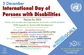 Image of poster for International Day of Persons with Disabilities - IDPD, 3 December 2015