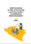 Slika naslovne strane publikacije OpA!ti komentar na ?lan 9 Konvencije o pravima osoba s invaliditetom: PRISTUPAONOST, MyRight 2017.